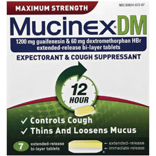TABLET;MUCINEX DM;7CT